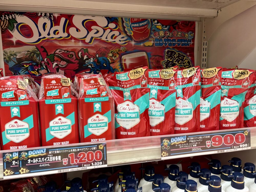 ドンキのオールドスパイス ピュアスポーツ ボディウォッシュと詰め替え売り場